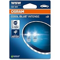 OSRAM COOL BLUE INTENSE W5W, up to 4000 K, halogen signal lamp, double blister (2 lamps), 2825CBN-02B