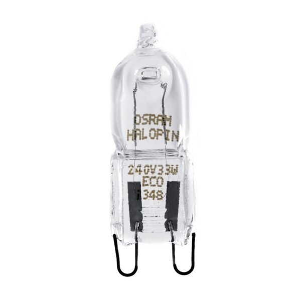 Osram Halopin Eco 66733 Clear Energy Saver Halogen Lamp with Socket G9 Normal Voltage 33 W Equivalent Brightness to 40 Watt Set of 10 235 V [Energy Class G]