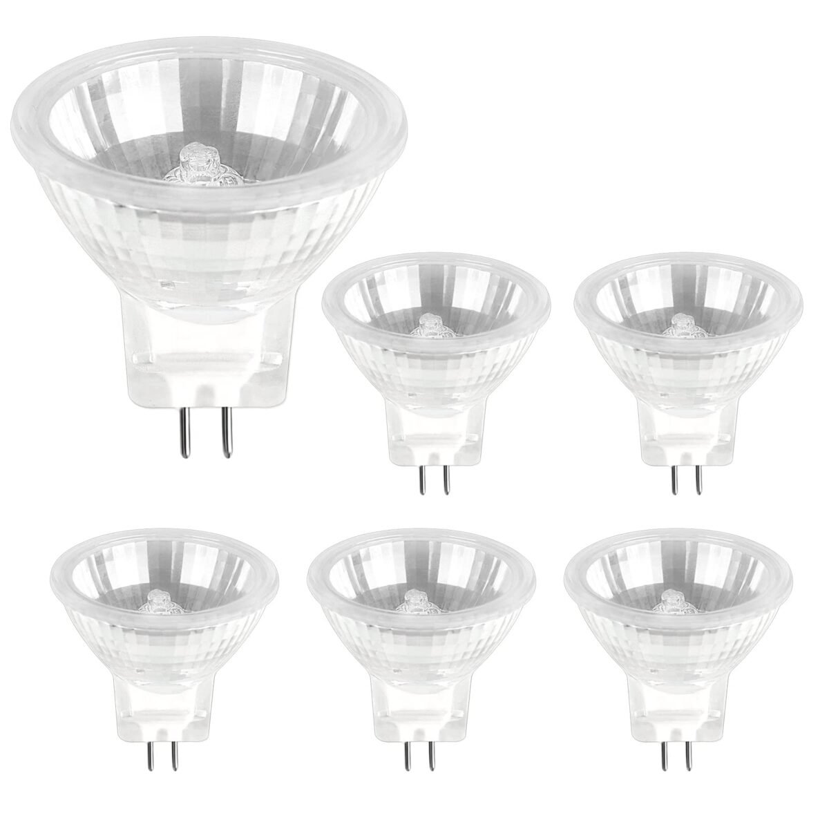SCNNC Halogen 12 V 20 W GU4 Bulbs Dimmable Reflector Spotlight MR11 250 lm Warm White 2700 K Halogen Reflector GU4 MR11 for Landscape Lighting Recessed Lights Cabinet Lighting Pack of 6