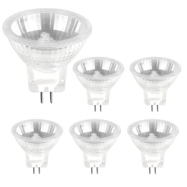 SCNNC Halogen 12 V 20 W GU4 Bulbs Dimmable Reflector Spotlight MR11 250 lm Warm White 2700 K Halogen Reflector GU4 MR11 for Landscape Lighting Recessed Lights Cabinet Lighting Pack of 6