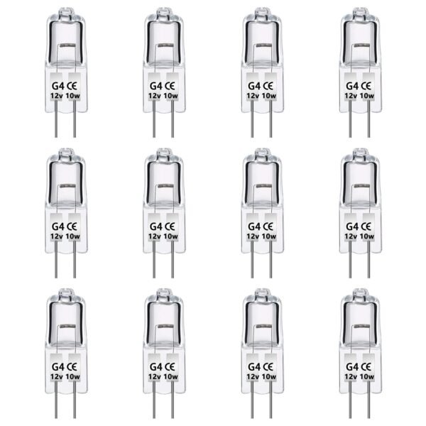 EKSAVE G4 Halogen Bulbs 10 W 12 V Pin Base Capsule Lamp G4 Socket 140 lm Warm White 2700 K (Pack of 10)