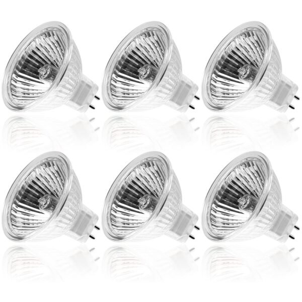 WeshLMPO Halogen MR16 Gu5.3 Halogen Light Bulb Dimmable Halogen 12 V 35 W Warm White 2700 K for Halogen Spotlight Installation Rail Lighting Pack of 6
